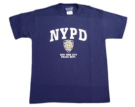 NYPD Kids  T-Shirt Navy White Yellow New York Police Tee Boys Gift - £13.35 GBP+