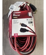Husky 50-Feet 14-Gauge Indoor/Outdoor Extension Cord Red Black Stripe JD - $40.74 CAD