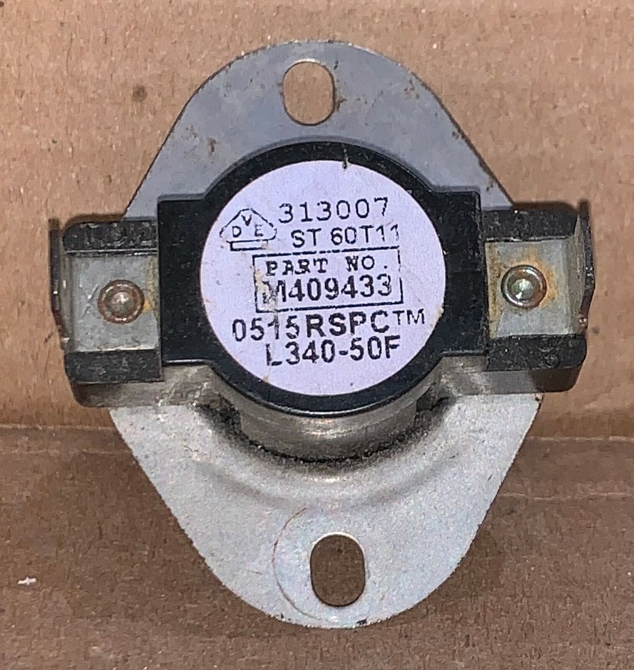 Dryer (Violet) Thermostat Limit 340-50F, for Alliance P/N: M409433 [Used] - $2.96