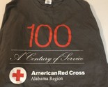 Red Cross T Shirt XL 100 Years Of Service Gray SH1 - £3.93 GBP