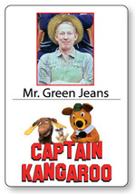 Mr Green J EAN S Captain Kangaroo Name Badge Tag Halloween Cosplay Magnet Back - £12.22 GBP