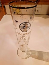 Warsteiner Familientradition SEIT 1793 Holiday  Glass, Gold Trim snow, trees - £16.99 GBP