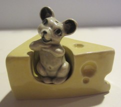 Mouse &amp;  Cheese Salt And Pepper Shakers -  Ceramic Art Studio - $28.50
