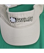 Vintage Worth Gin Company Visor Hat One Size Advertising Adjustable Strap - $15.41