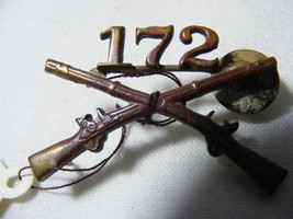 WW2 infantry officers collar pin 172nd regiment - $49.49