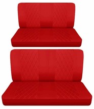 Fits 1963 Chevy Nova 4 dr sedan Front and Rear bench seat covers diamond stitch - $130.89