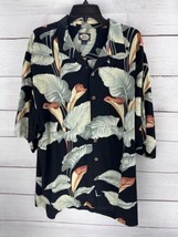 Tommy Bahama Button Up Men&#39;s SZ XL Calla Lilly Floral Hawaiian Shirt 100% Rayon - £14.20 GBP