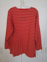 Dockers Tradition Great Classics 100% Cotton Orange Striped Knit SHIRT-M-NWOT - £6.72 GBP