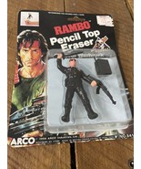 1986 Rambo Pencil Top Eraser ARCO Sealed General Warhawk Sylvester Stall... - $605.39 MXN