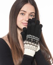 MSRP $33 Jenni Fair Isle Gloves Black Size One Size - £6.70 GBP