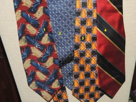 Lot of 4 Robert Talbott Neck Tie/Necktie Silk Omaggio Redwood E Ross 56-... - $9.89