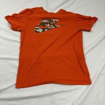 Nike Unisex Basic T-Shirt Orange Camouflage Print Small - $11.88