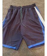 Nike Swim Trunks Shorts Mens L Navy Blue Mesh Lined Pockets Read Descrip... - $252.72 MXN