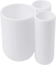 NEW Umbra Touch Collection 3.5x3x4&quot; Tumbler Makeup Brush Toothbrush Holder White - £11.86 GBP