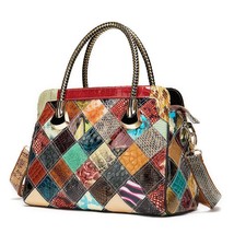 Luxury Handbags Women Bags Designer 2022 New Fashion Color Splicing Cow ... - £113.54 GBP
