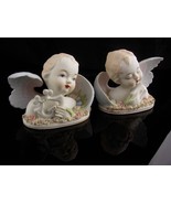 1950&#39;s Blue eye Angel figurines - Lefton Japan - lyre Harp - Christmas b... - $95.00