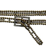 VINTAGE Gold Tone Adjustable Skinny Cocktail Belt w Mock Diamond Rhinest... - $53.50 CAD