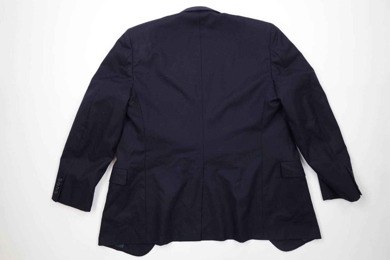 Vtg 80s Hickey Freeman Boardroom Mens 44R 2 Piece Wool Suit Navy Blue 36 Pants Item image 9