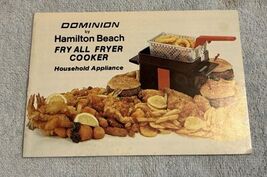 Dominion by Hamilton Beach Fry All Fryer Cooker Booklet Excellent - $6.64