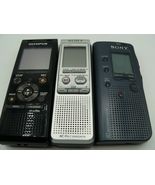 Lot of 3 Handheld Digital Voice Recorders Two Sony and one Olympus All t... - $19.64 CAD