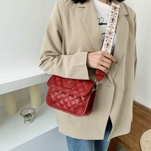 Women Messenger Shoulder Bag With Printed Wide Strap Small Handbag Sling... - £39.01 GBP