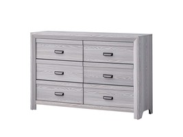 Rustic Gray 6-Drawer Dresser | Modern Bedroom Storage - £563.44 GBP