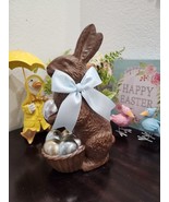 FAUX CHOCOLATE EASTER BUNNY RABBIT STATUE FIGURINE TABLETOP DECOR 12&quot; - €33,98 EUR
