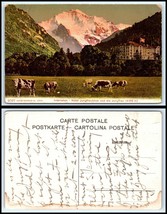 SWITZERLAND Postcard - Interlaken, Hotel Jungfraublick und die Jungfrau DE - £3.15 GBP