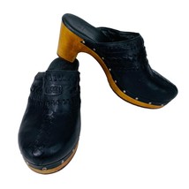 Ugg Australia Vivica Woven Black Leather Clogs 8 Studs SN1952  - £39.15 GBP