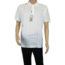 Mens Polo Shirt Slinky Sheer Short Sleeves Soft Touch Stacy Adams 57006 White image 2