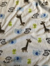 Carter&#39;s Just One You Monkey Lovey Baby Blanket Blue Sherpa Giraffe Frog - $43.00