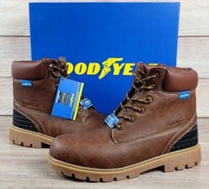 Goodyear Maverik Steel Toe Work Boots Brown Slip Resistant Men&#39;s Size 11... - $56.09
