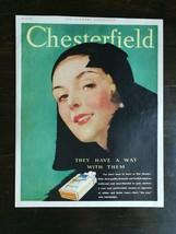 Vintage 1931 Chesterfield Cigarettes Full Page Original Color Ad - £5.27 GBP