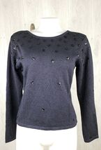 Huey Waltzer For Saks Fifth Ave Size P Silk Cashmere Knit Top Shimmery E... - $9.89