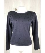 Huey Waltzer For Saks Fifth Ave Size P Silk Cashmere Knit Top Shimmery E... - $9.89