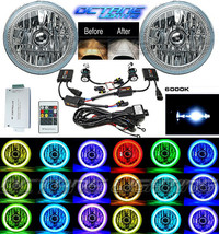 5-3/4 RF RGB SMD LED Color Change Halo Shift Angel Eye 6000K HID Headlights Pair - £156.87 GBP