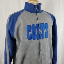 Indianapolis Colts Sweatshirt Jacket Adult Large Gray Blue Full Zip Pock... - £18.09 GBP