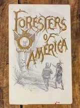 &quot;Foresters of America&quot; - Frontiersman And Indian - 1907-1915 Embossed Po... - £4.51 GBP