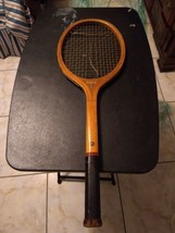 Vintage wood tennis racket racquet Cortland Line Company Challenge - $17.81