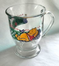 Disney Winnie The Pooh Clear Glass Coffee Mug “Bother-Free Is The Way To... - $184.34 MXN