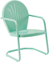 Outdoor Retro Metal Chair Patio Garden Seat Furniture UV Resistant Aqua ... - $157.99
