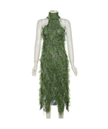 Patchwork Sleeveless See Though A-line Maxi Dress - $54.95