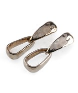 GIVENCHY Silver Tone Door Knocker Clip-On Earrings Gorgeous! - $367.73 CAD