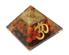 Orgonite Om Pyramide Rudraksha Quartz Cristal Gemstone Orgone Reiki Energy EMF - £15.03 GBP