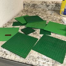 Lot Of Green Lego Base Plates Smaller Size 16x16 And Smaller A3 - $19.40
