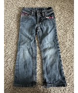 Sonoma Girls Size 4S Dark Wash Jeans Adjustable Waist Floral Embroidered - $10.54 CAD