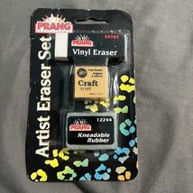 Artist Eraser Set Prang Kneaded Rubber Craft Gum Eraser Vinyl Block Eras... - $4.95