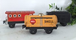 Yonezawa Vintage Train Cars Tin Litho Japan Lot - Shell Oil, Caboose, Tender - £19.94 GBP