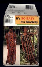 SIMPLICITY  0689 * 1994 LADIES Long Dress Tunic Pants XS-XL uncut &amp; inst... - $10.64