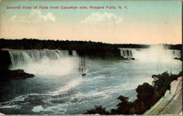 General View Of Falls From Canadian Side Niagara New York Postcard Ny (B11) - £4.56 GBP